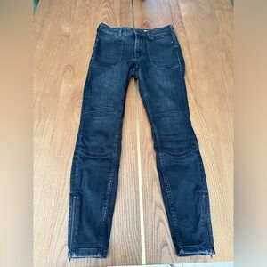 Pilcro and the Letterpress by Anthro High Rise Motto Denim Leggings Jeans Sz 27